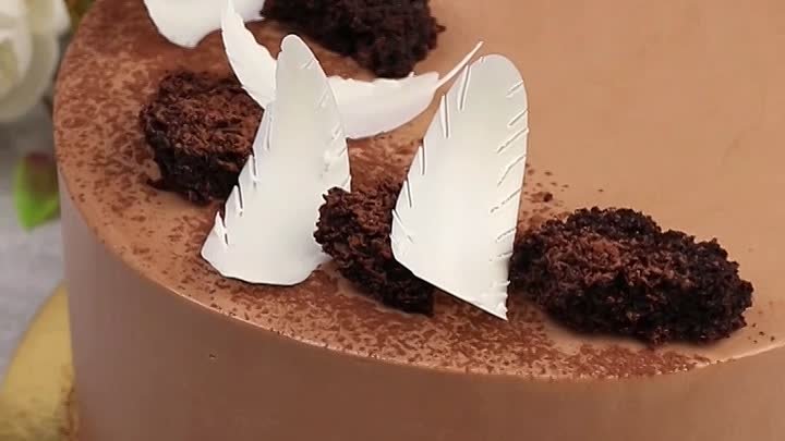 Шоколадный торт с чизкейком внутри