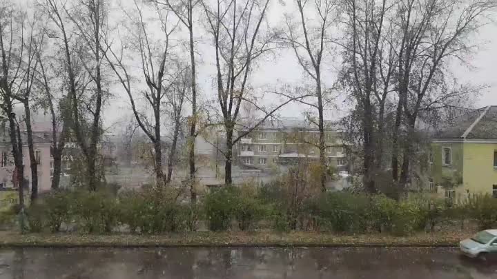 Черемхово. Снег 6 октября 2019