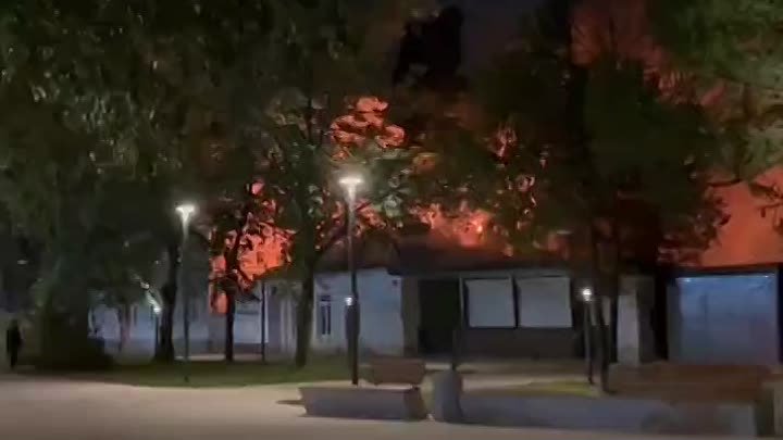 Пожар в центре Ставрополя