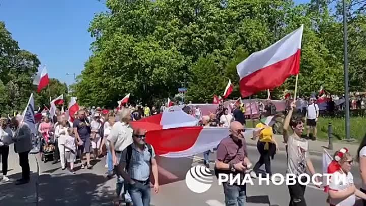 Марш в Варшаве против вовлечения Польши в конфликт на Украине