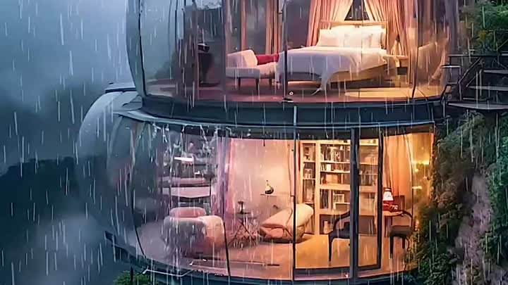 Дом на склоне горы из стекла https://ok.ru/dizainidekor