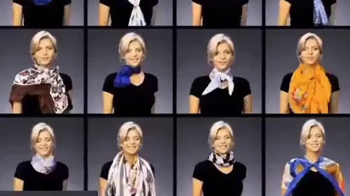Необычные способы завязать платок или шарф