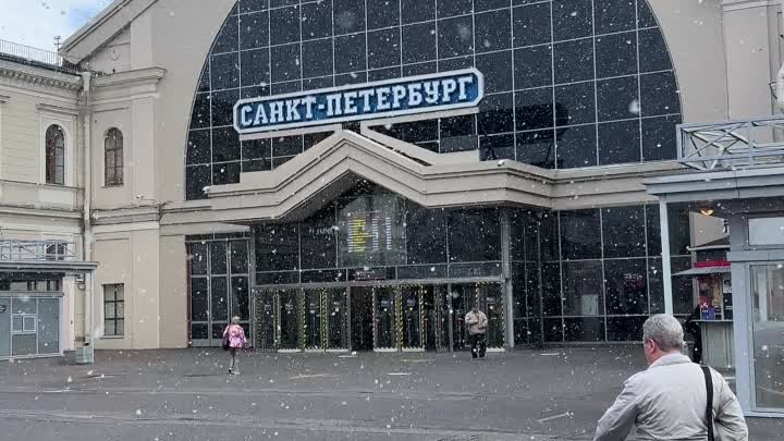 Петербург накрыло майским снегопадом накануне Дня Победы