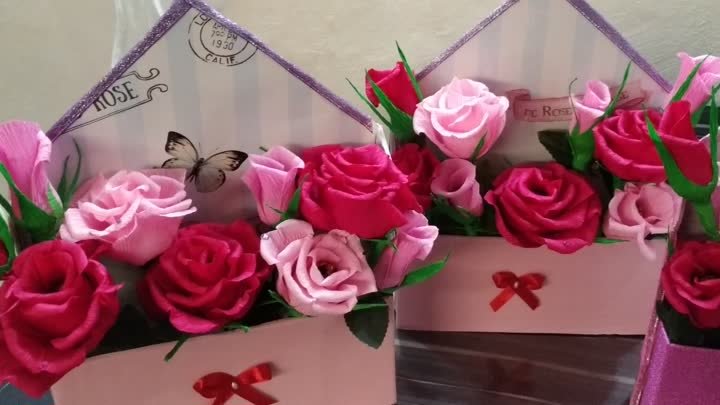 подарочные конверты с розами-конфетами