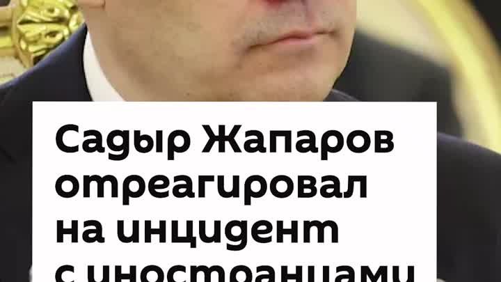 Садыр Жапаров отреагировал на инцидент с иностранцами