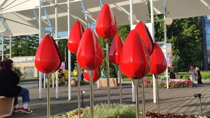 Вокруг ракеты на ВДНХ проходит фестиваль «Будущее в цветах» 