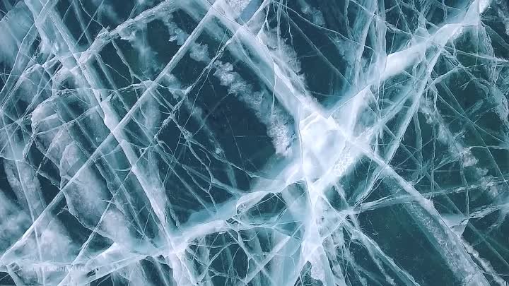 Best of winter Baikal Lake ice from above, aerial drone- Красивое ви ...