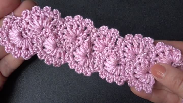 Crochet lace tape Ленточное кружево Вязание крючком Урок 351