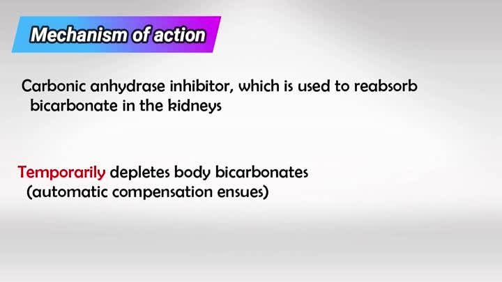 Usmle Videos - (dratef.net) Acetazolamide Carbonic Anhydrase Inhibitor ( medical.shoppingdealer.com )