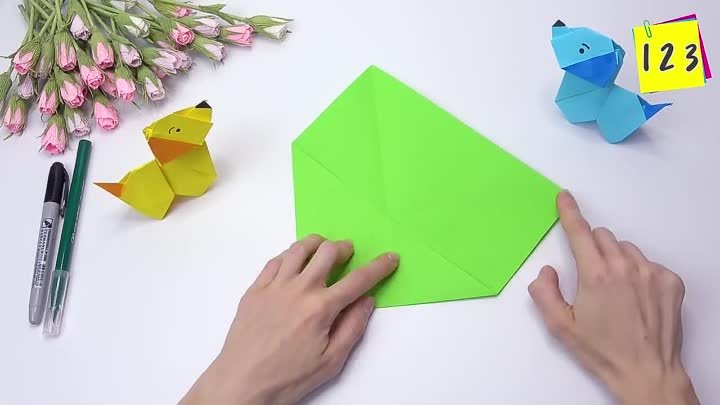 Оригами собака своими руками поделки из бумаги для детей