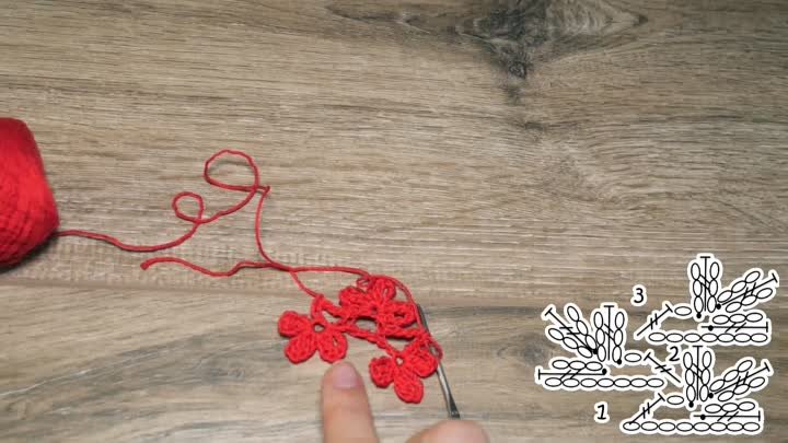Кружево из листиков крючком ⁄ Crochet Lace Tape