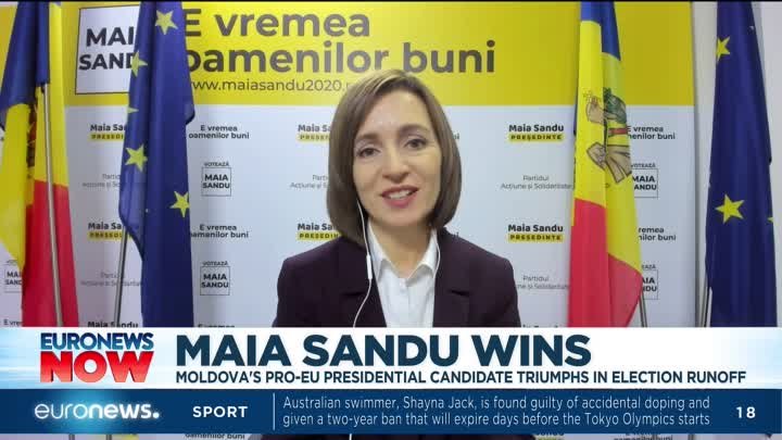 Майя Санду для Euronews
