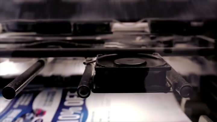 Выклад листов в системе приёмки печатной машины.