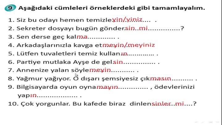 لغة تركية منهاج اسطنبول المستوى الثاني  (arabtv6. 02. لغة تركية منهاج اسطنبول المستوى الثاني الدرس الثاني (فعل الأمر emir kipi و تمارين عنها و درس استماع)
