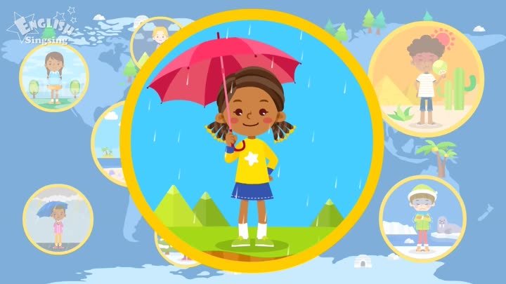 Kids vocabulary - Weather - How's the weather؟ - Learn English f ...