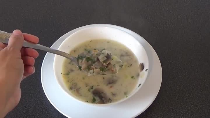 Вкусный суп с грибами