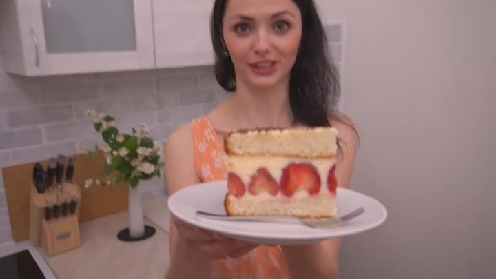 Клубничный Торт Фрезье. Strawberry cake Fraisier