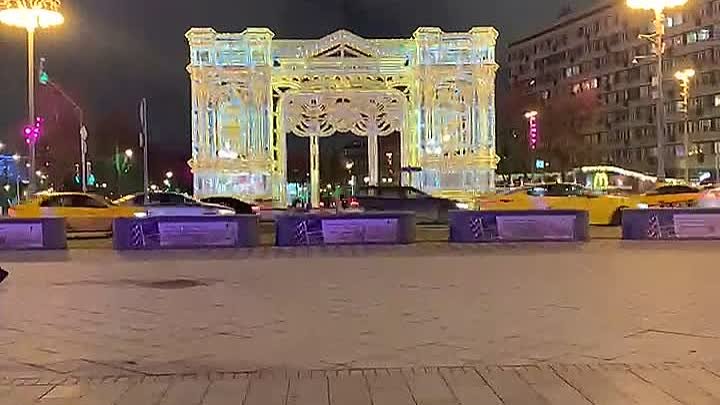 Новогодняя Москва метро Пушкинская