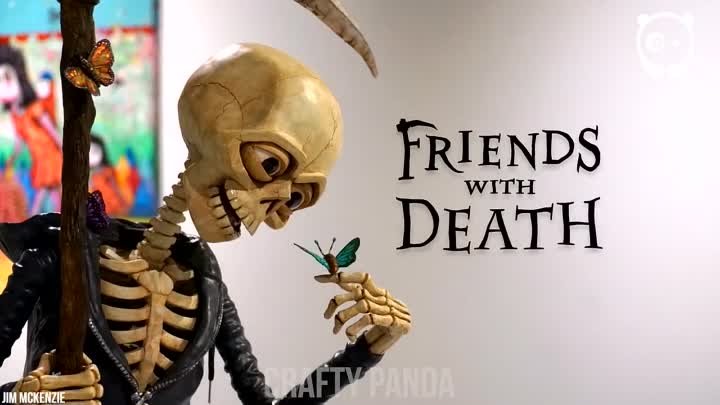 Stop motion movie of sculpting grim reaper that took 7,000+ photos to make