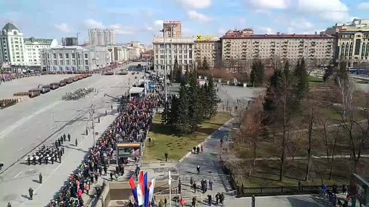 Live: НГС (Новосибирск) торжественный парад 9 мая на площади Ленина