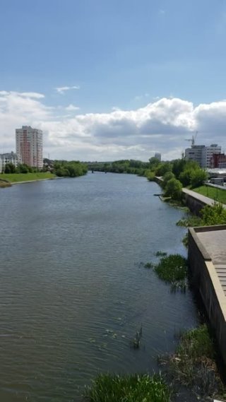 240508 Вид на р Оку с Красного моста универмаг Трансагентство рынок базар торговые ряды город Орёл г