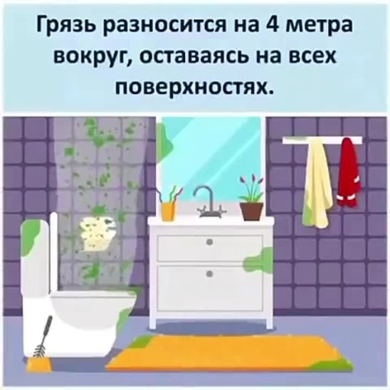 При смыве вода поднимается