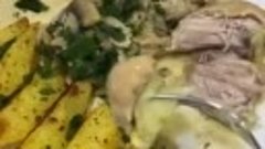 Курочка с грибами в сливочном соусе ( рецепт )