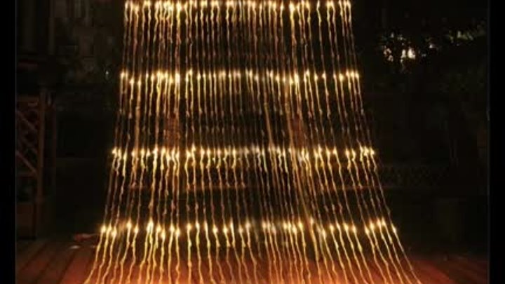 светодиодные гирлянды дождь с эффектом водопада