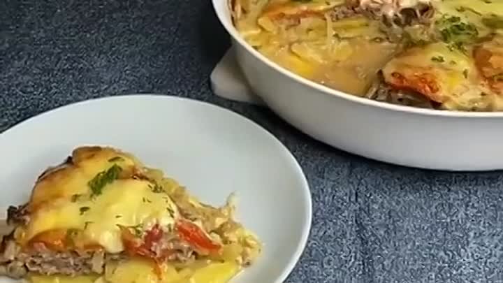 Картофельная запеканка с мясом ( рецепт )