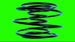 abstract springs in green screen rotation free stock footage