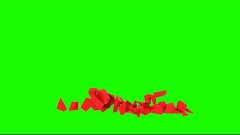 red right pointer demolition in green screen free stock foot...