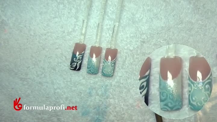 Зимний дизайн ногтей 2014: Градиент и матовый эффект