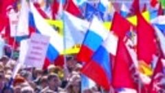Первомайская демонстрация на Красной площади (1 Мая 2016)