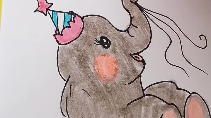 Рисуем слоника с шариками