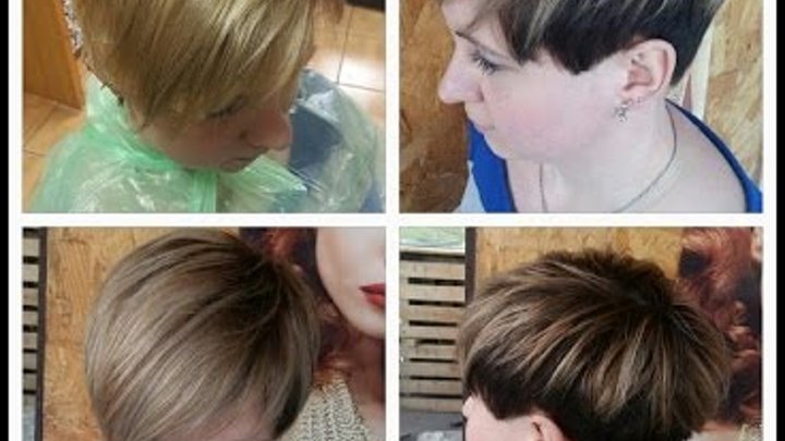 Осветление коротких волос фото Осветление коротких волос фото