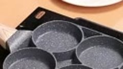 Four-hole Frying Pot Thickened Omelet Pan Black Non-stick Eg...