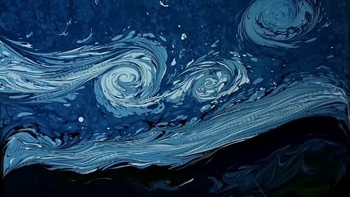 «Звёздная ночь» и автопортрет Ван Гога, выполненные в технике «эбру» ...