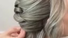 Интересная прическа на волосы средней длины