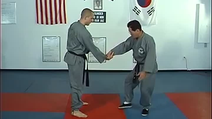 Hapkido Cross Hand Wrist Grab Techniques 5 thru 8 by Ji Han Jae