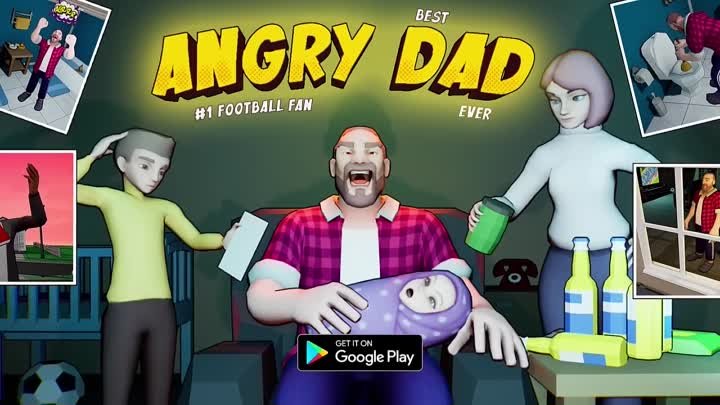 Angry Dad (funny arcade game trailer) - Android