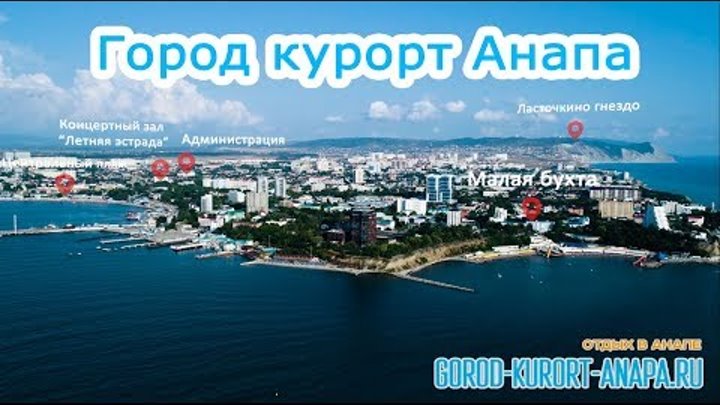 Город курорт Анапа с высоты! Красивое видео пляжей и парков! Пейзажи ...