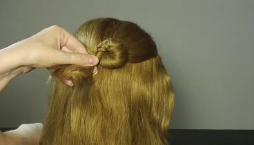 Прическа: Французские спиральки. Evening hairstyle for medium hair