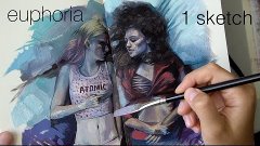Euphoria |Эйфория| 1 Sketch | Challenge | Рисунки по мотивам...