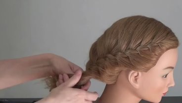 Прическа для средних  волос. Easy Braided hairstyles tutorial for me ...