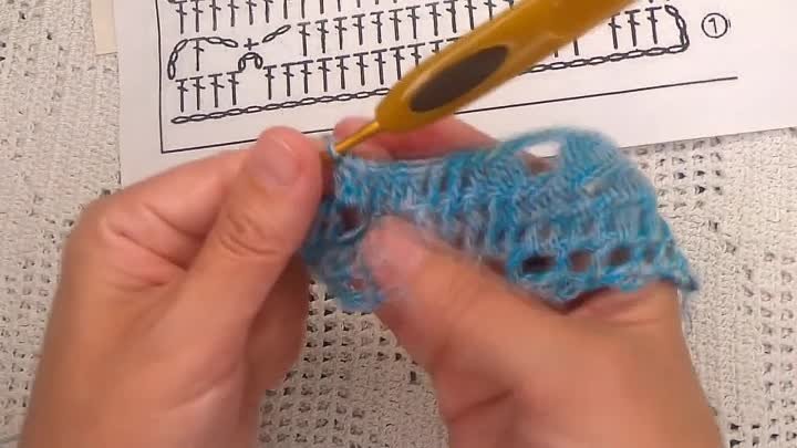 Очень ПРОСТОЙ и КРАСИВЫЙ узор , Вязание КРЮЧКОМ по схеме , crochet b ...