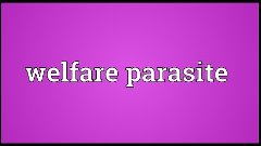 Welfare parasite Meaning