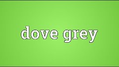 Dove grey Meaning