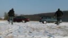Audi A6 quattro vs. Subaru Outback on ice 2 (AUDI FANS)