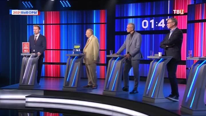Дебаты на ТВЦ – Денис Парфенов против Жириновского, Рыжкова и других