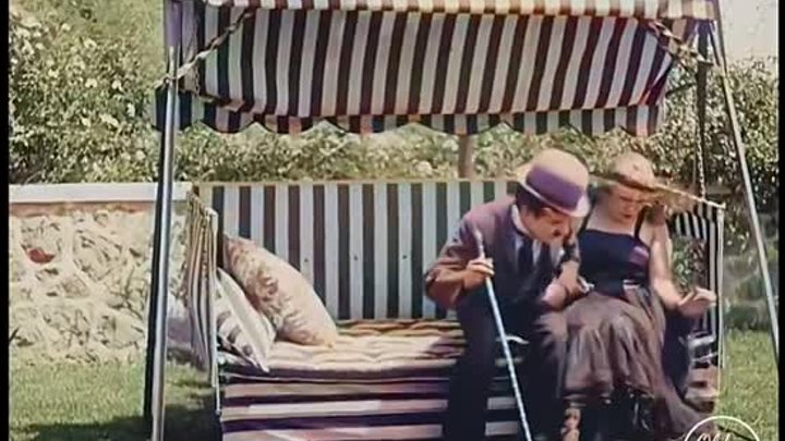 The Count with Charlie Chaplin from 1916 - [60FPS - Color - 4K] - Old footage restoration with AI [jmK9CmrXApg]